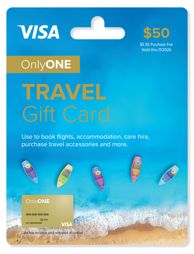 only one travel gift card